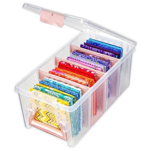ArtBin Semi Satchel Portable Craft Organizer with 3 Dividers - Clear Plastic Storage Case for Art & Craft Supplies - color: Rose Gold, size: Pack of 1