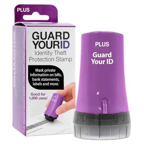 Guard Your ID Advanced Security Roller 2.0 for Identity Theft Prevention Stamping Purple - color: Purple, size: Regular