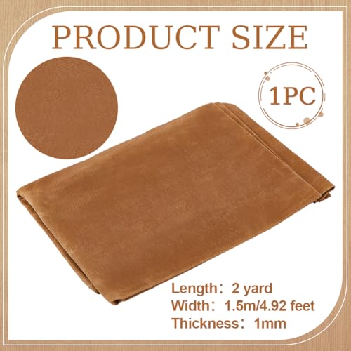 MAYJOYDIY 2 Yards Camel Cotton Waxed Canvas Fabric 55.9~58.3inch Wide Waxed Oilskin Cloth Waterproof Canvas Fabric by The Yard for Seat Cover Canopy Tent Bag Crafts DIY - color: Camel