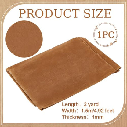 MAYJOYDIY 2 Yards Camel Cotton Waxed Canvas Fabric 55.9~58.3inch Wide Waxed Oilskin Cloth Waterproof Canvas Fabric by The Yard for Seat Cover Canopy Tent Bag Crafts DIY - color: Camel
