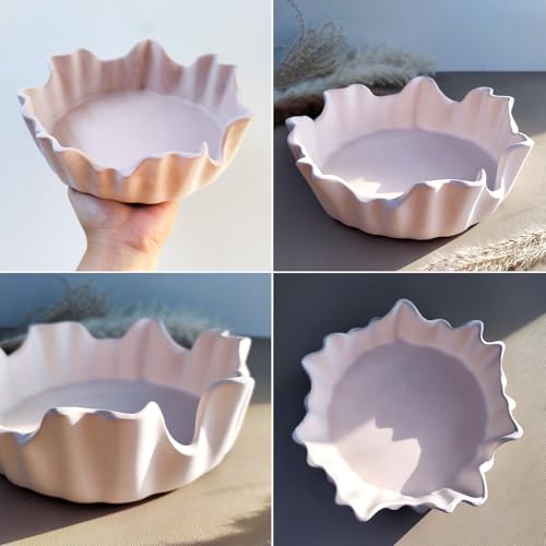 Wehous Large Irregular Bowl Silicone Mold, Unique Storage Epoxy Resin Concrete Molds, Big Candle Holder Tray Container Jewelry Holder Succulent Pot Makeup Organizer Casting Mold Art Craft Ornament - color: Irregular Pot