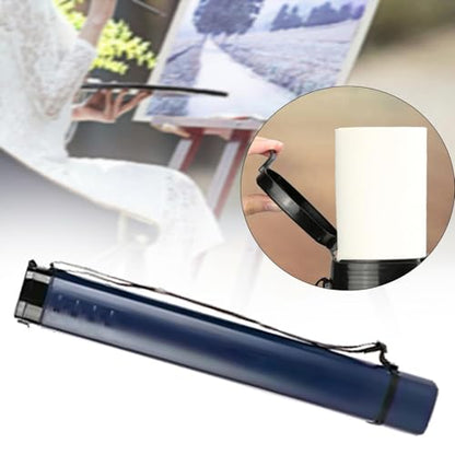 HouseVibe Extendable Poster Tube Telescoping Document Holder Blueprint Storage Case for Maps Painting Paper Art Supplies (1 Tube)- Deep Blue - color: Deep Blue