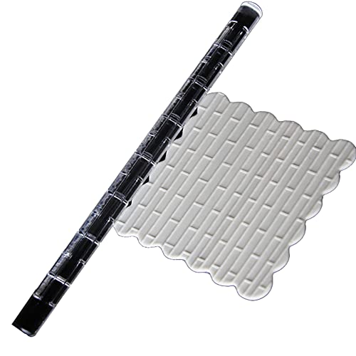 Rengue Acrylic Rolling Pin with 28 Patterns, Compliant Material, Comfortable Grip, 16 X 1 Cm, Lightweight for Dough and Pastry Acrylic Rolling Pin with 28 Patterns, Nan Kitchen (#12) - size: 52001 brick shape