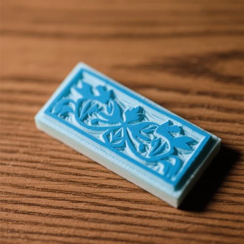 ZOENHOU 20 Pcs 4" x 6" Blue Rubber Carving Blocks, Linoleum Blocks for Printmaking,Soft Rubber Crafts Rubber Stamping Blanks