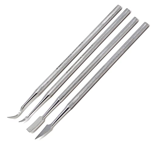 A2ZScilab - Stainless Steel Spatula Wax & Clay Sculpting Tool Carver Set, Carving Pottery Tools - Sculpture Shaper Polymer Modeling Tools for Clay, Pottery, Ceramics Artwork & Holiday Crafts (4PK) - style: 4PK