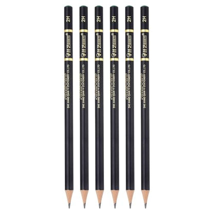 PATIKIL 6Pcs Drawing Pencils for Sketching, 2H Refill Sketch Pencils for Drawing, Graphite Art Pencil Set Professional Resistant Lead for Painting Shading Artist Office Supplies - size: 2H