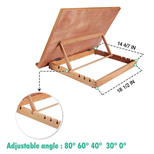Falling in Art Large 5-Position Wood Drafting Table Easel Drawing and Sketching Board, 23 2/9 Inches by 16 1/2 Inches - style: 23 2/9 L * 16 1/2 W