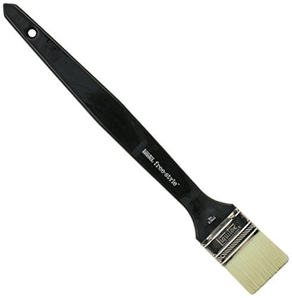 Liquitex Professional Freestyle Large Scale Brush, Broad Flat/Varnish 2-inch, Long Handle, Black - size: 2", style: Large Scale Broad Flat/Varnish
