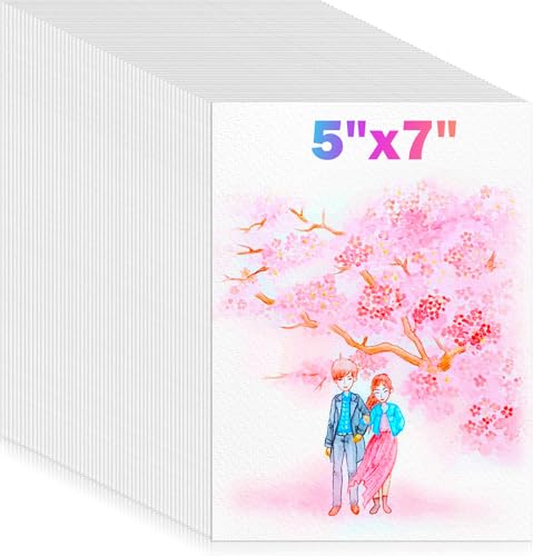 180 Sheets Watercolor Paper, 5"x7" White Water Color Paper Bulk, 140lb/300gsm Artist Drawing Coloring Supplies for Adults, Watercolors, Paint Set, Canvas Painting, DIY Projects, Valentine Gift Cards - size: 5" x 7", 180 sheets, style: loose watercolor dra
