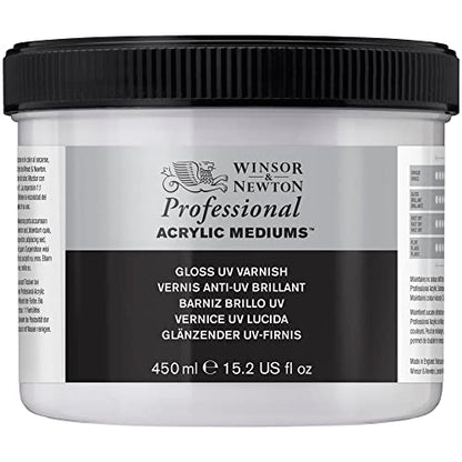 Winsor & Newton Professional Acrylic Medium, Gloss UV Varnish, 450ml (15.2-oz) - color: Gloss Uv Varnish, style: 450ml (15.2-oz)