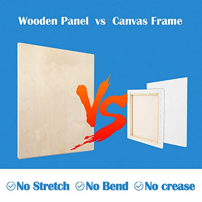 Falling in Art Unfinished Birch Wood Panels Kit for Painting, Wooden Canvas 2 Pack of 20”x24” Studio 3/4” Deep, Cradle Boards for Pouring, Art, Crafts, Burning and More - size: 20*24 2-pack