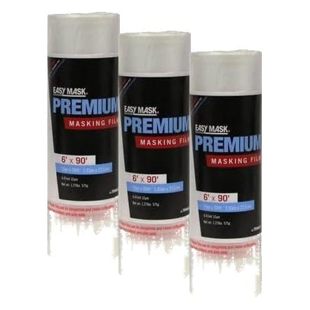 Trimaco Easy Mask Premium Masking Film, 72-inch x 90-feet (Pack of 3) - size: 72" x 90' (Pack of 3), style: 72" X 90'