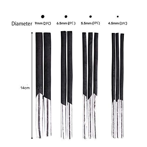 10pcs Vine Charcoal Sticks Willow Artist Soft Charcoal Pencil Sticks Drawing Art Set in Tin Box, 4 Sizes Charcoal Drawing Chalks Art Medium for Sketching, Drawing, Shading