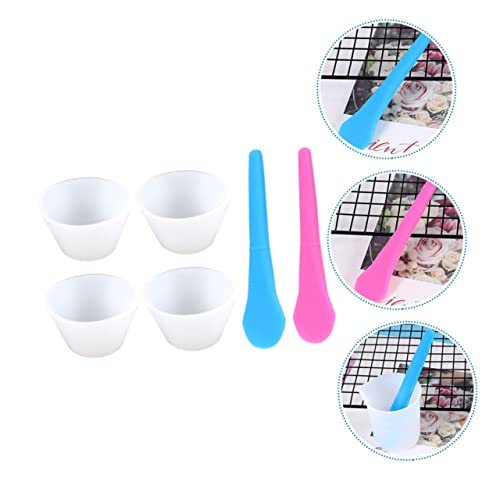 OSALADI 1Set DIY Epoxy Mixing Cups Silicone Mixing Cups Silicone Stir Sticks for Crafting Paint and Glue Projects Reusable Easy to Clean for Batch Mixing