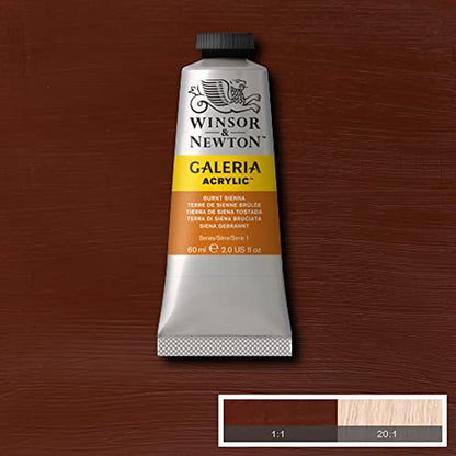 Winsor & Newton Galeria Acrylic Color, 60ml (2-oz) Tube, Burnt Sienna - color: Burnt Sienna, style: 2-oz Tube
