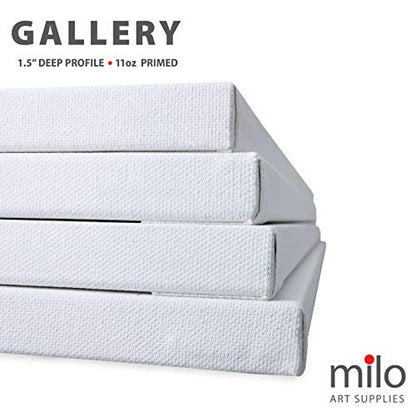 milo Stretched Artist Canvas | 36x36 inches | 2 Pack | 1.5” inch Thick Gallery Profile | 11 oz Primed Large Canvases for Painting, Ready to Paint Art Supplies for Acrylic, Oil - size: 36" x 36" Pack of 2
