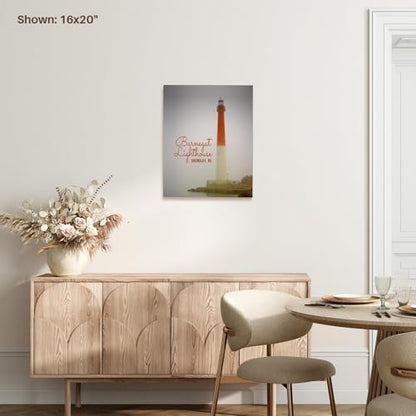 3dRose Photograph of Barnegat Lighthouse in Barnegat, New Jersey. Museum Grade Canvas Wrap 8x10 - size: 8"L x 10"W