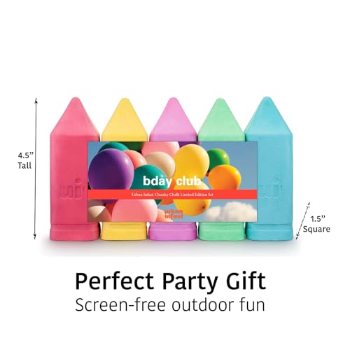 Urban Infant Non-Toxic Sidewalk Chalk for Toddlers 1-3 and Kids - Washable Outdoor Jumbo Chalk - Birthday - color: Birthday