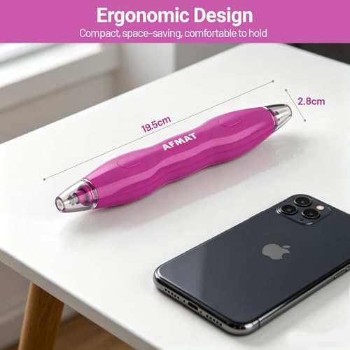 AFMAT Electric Eraser, with 140 Eraser Refills, Rechargeable Pencil Erasers for Artists, Electric Erasers for Drafting, Drawing, Painting, Sketching, Architectural Plans, Detailer Tool EE25(Rose Red) - color: Rose Red