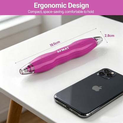 AFMAT Electric Eraser, with 140 Eraser Refills, Rechargeable Pencil Erasers for Artists, Electric Erasers for Drafting, Drawing, Painting, Sketching, Architectural Plans, Detailer Tool EE25(Rose Red) - color: Rose Red