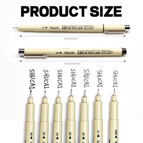 Micron Pen Set,Fineliner Pens Fine Liner Pen,Micro Pens for Drawing Sketching Journaling Writing(7 PCS)