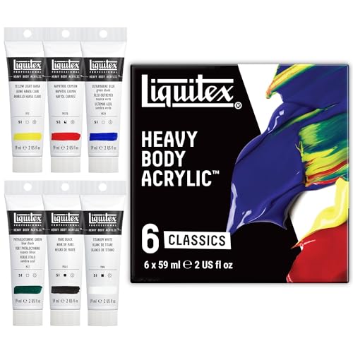 Liquitex Professional Heavy Body Acrylic Paint, Classic 6 x 59ml (2-oz) Set - style: Classic Set 6 x 59ml (2-oz)