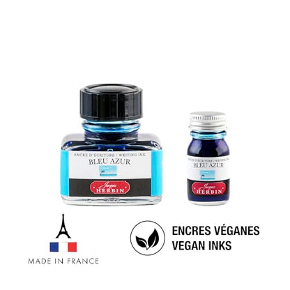Herbin Fountain Pen Ink - 30ml Bottled - Bleu Azur - color: Bleu Azur, size: 1 fl oz