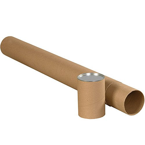 Aviditi Premium Kraft Telescoping Tubes, 3 x 42 Inches, for Shipping, Storing, Mailing, Blueprints and Posters (24 Pack)