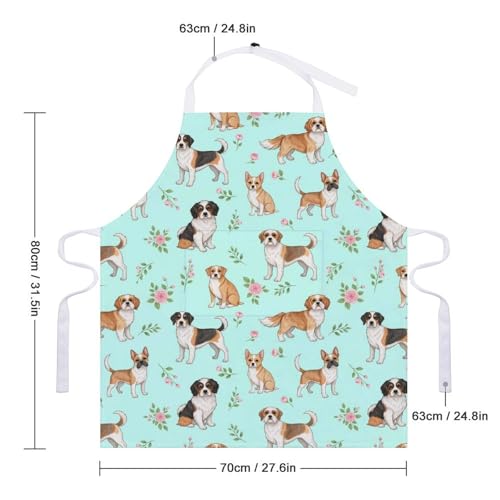 Cooking Apron for Adults with Pockets, Waterproof Oil Resistant Bib for Kitchen Restaurant BBQ Baking - color: Style (336)