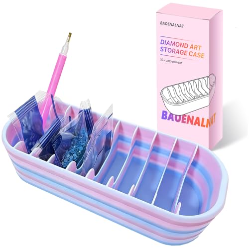 10-Compartment Diamond Art Storage Case: Organizer for Diamond Painting Tools & Accessories – Easy-to-Use, Space-Saving, Spill-Proof. Ideal Craft Enthusiast Gift (Color-5) - color: Color-5