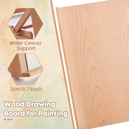 A3 Wooden Tabletop Easel for Painting, 18.5" x 14.2" | Adjustable 4-Position Table Top Easel for Painting, Desktop Artist Painting Easel with A3 Sketch Paper for Adults, Students - size: A3(18.5"x14.2")