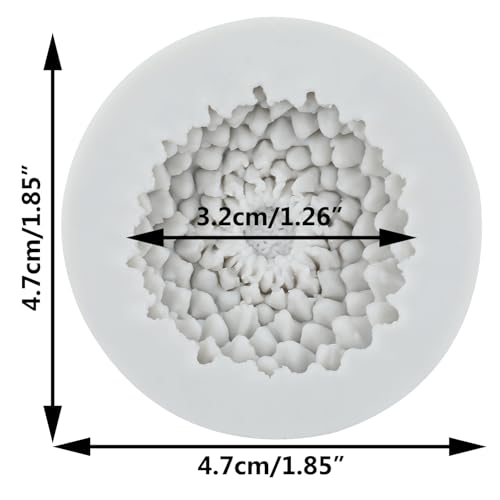 Flower Polymer Clay Mold Chrysanthemum Clay Molds Chrysanthemum Flower Silicone Mold for DIY Crafts Air Dry Plaster Jewelry Making Epoxy Resin Casting - color: Style D