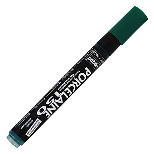 Porcelaine 150 Assorted China Paint Bullet Tip Markers - Amazonite Green, DIY Arts & Crafts Supplies, Fun for Kids, Heat-Resistant Finish, Microwave & Dishwasher Safe Formula Pebeo - color: Amazonite Green, style: Bullet Tip Markers