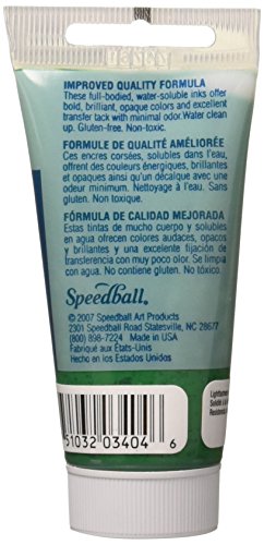 Speedball SPD-3404 Water Soluble Block Printing Ink, Green, 1.3 oz - color: Green, size: 1.3 fl oz