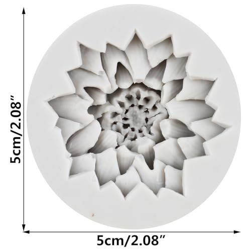 Flower Polymer Clay Mold Chrysanthemum Flower Silicone Molds for DIY Crafts Epoxy Resin Casting Air Dry Clay Plaster Jewelry Making - color: Style C