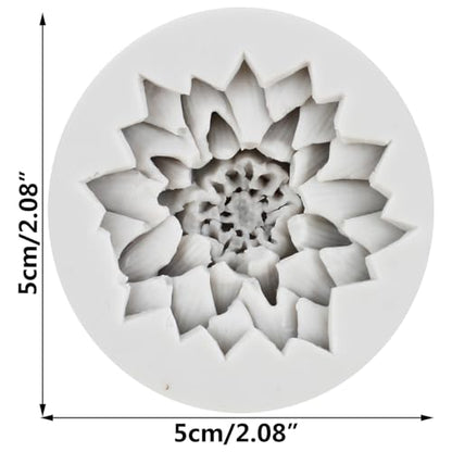 Flower Polymer Clay Mold Chrysanthemum Flower Silicone Molds for DIY Crafts Epoxy Resin Casting Air Dry Clay Plaster Jewelry Making - color: Style C