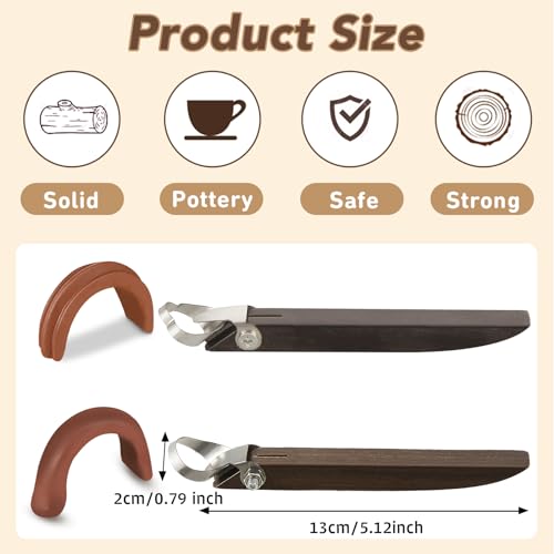 Therwen 2 Pcs Mug Handle Carving Tool, Pottery Handle Making Tool, Clay Extruder Trimming for Ceramic Tea Cup Mug Utensil Vase Clay Cutters Sculpture Craft(Novelty Style) - color: Novelty Style