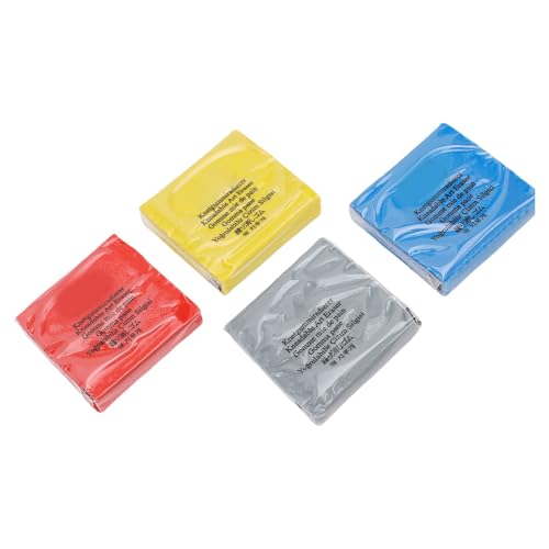 4 Color Eraser Set Kneaded Art Erasers for Sketching, Charcoal Pencil, Painting and Shading - Flexible and Malleable, Easy to Clean, Ideal for Artists and Students