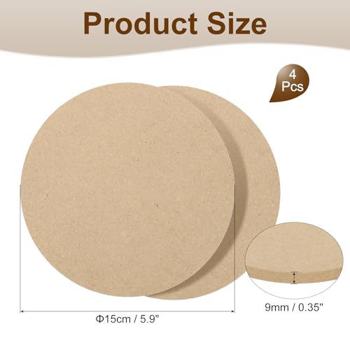 MECCANIXITY 6 Pcs Clay Wedging Board for Pottery, 5.9 Inch Round Pottery Wheel Bats 9mm Thick Clay Mat Ceramic Drying Slab for Ceramics Making - size: 5.9 Inch