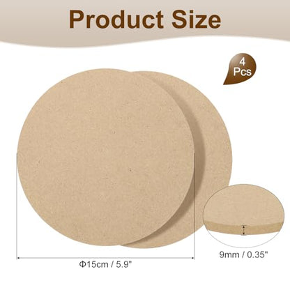 MECCANIXITY 6 Pcs Clay Wedging Board for Pottery, 5.9 Inch Round Pottery Wheel Bats 9mm Thick Clay Mat Ceramic Drying Slab for Ceramics Making - size: 5.9 Inch