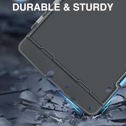 Sooez Original Clipboard with 2 Storage & Pen Holder, Heavy Duty Clip Boards 8.5x11 with Dual Storage, Clearview Dry Erase Coach Clipboard with Real Hinge, High Capacity, School & Office Supplies - color: Gray + Blue
