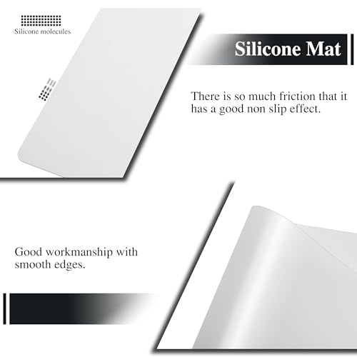2Pcs 15.7"x 11.8"x 0.03" Frosted Silicone Table Mats, Silicone Placemats for Baking, Jewelry, Painting - color: Frosted, size: 15.7"x 11.8"