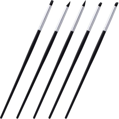 SmallCat 5 Pcs Silicone Paint Brushes, Flexible Clay Carving Tools, Professional Sculpting Tools for Handicraft Pottery Artwork Shaping Carving DIY- Black (3mm) - color: Black (3mm)