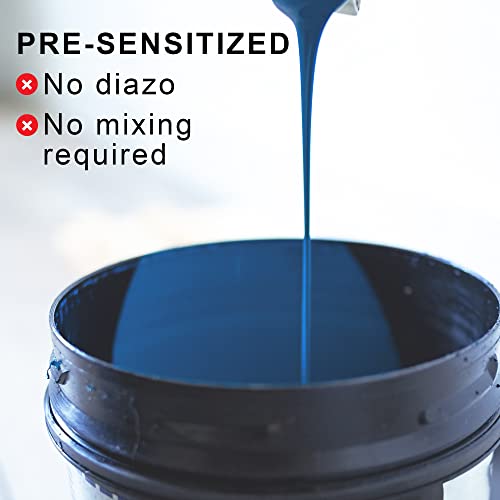 Ecotex® AP Blue Screen Printing Emulsion (Quart - 32oz.) Pre - Sensitized Photo Emulsion for Silk Screens, Textiles, and Fabric - for Screen Printing Plastisol Ink, Screen Printing Supplies - size: 32 Fl Oz (Pack of 1)