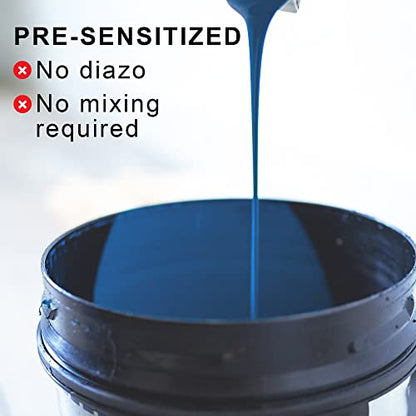 Ecotex® AP Blue Screen Printing Emulsion (Pint - 16oz.) Pre - Sensitized Photo Emulsion for Silk Screens, Textiles, and Fabric - for Screen Printing Plastisol Ink, Screen Printing Supplies - size: 16 fl oz