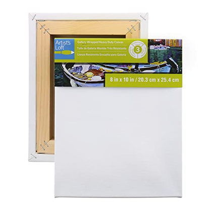 Artist's Loft Level 3 Gallery Wrapped Heavy Duty Canvas, 12 Pack - size: 8\ x 10\