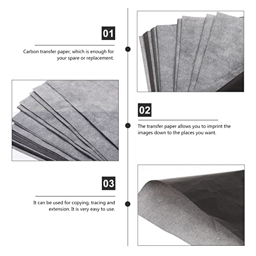 Beatifufu A4 Carbon Transfer Paper 100 Sheets One-Side Graphite Copy Paper for Tracing Drawing Art Pattern Transfer and Craft Projects