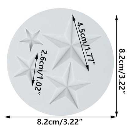 Star Polymer Clay Mold Five Pointed Star Silicone Molds for DIY Crafts Air Dry Plaster Polymer Clay Epoxy Resin Casting Jewelry Making - color: Style B
