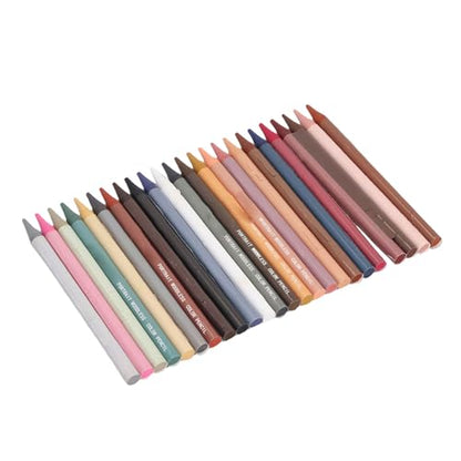 GLOGLOW Painting Tools Vibrant Oil Based Pigment Drawing Pencils Smooth Layering Blending Art Tool with Portable Woodless Design, for Sketching Coloring School Projects 24 Color Pencils