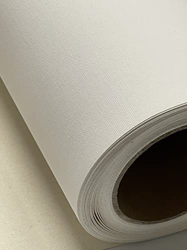 4U Media&Displays 44"x40 feet per roll UV Printing Inkjet Art Canvas Roll 55% Poly-45% Cotton White Matte-Finish Printable Canvas - size: UV Canvas 44"